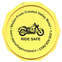Creston Valley Motel Motorcycle Coaster