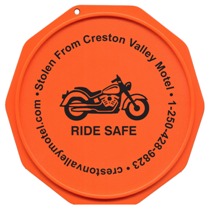 Motorcycle Coaster printed for Creston Valley Motel